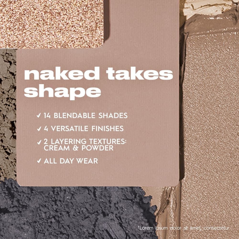 NAKED SHAPED MULTI-TASKING EYESHADOW PALETTE COOL (PALETA DE SOMBRAS EN TONOS FRÍOS)